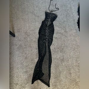 12th Tribe Rhinestone + Mesh Dress